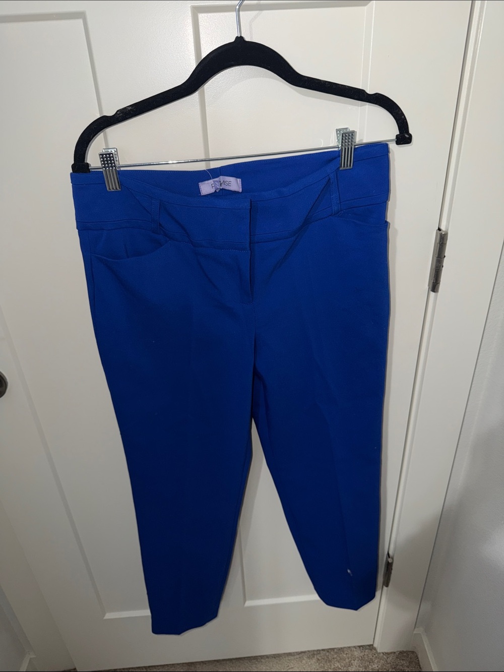 NWT Premise Bright Royal Blue Cropped Ponte Pants H1
